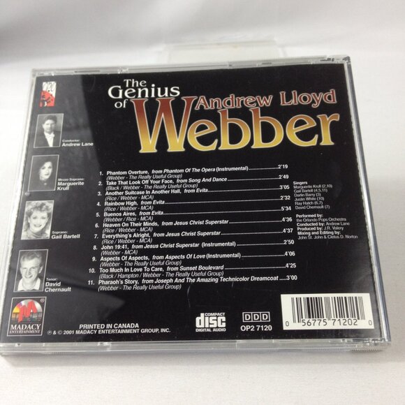 The Genius of Andrew Lloyd Webber - 2001 - CD - Used - Picture 2 of 3